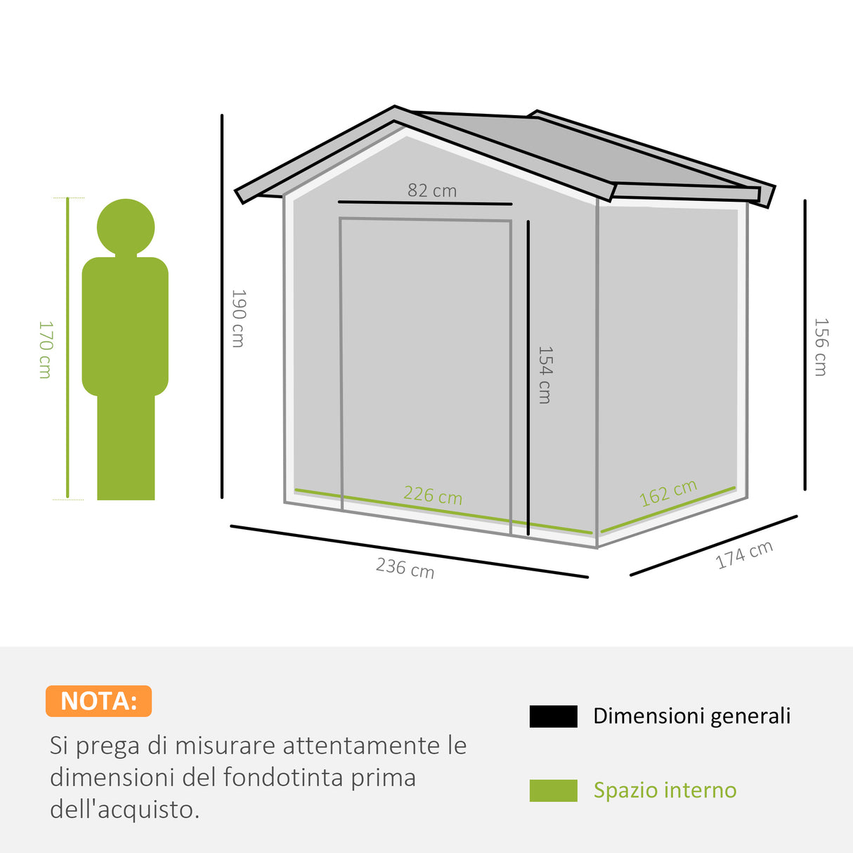 easycomfort capanno porta attrezzi 2 porte scorrevoli griglie ventilazione acciaio
