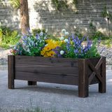 easycomfort easycomfort fioriera da esterno portapiante vaso per orto rialzato in legno