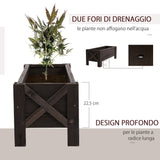 easycomfort easycomfort fioriera da esterno portapiante vaso per orto rialzato in legno