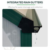 easycomfort serra da giardino in policarbonato metallo e alluminio anti uv e antivento 244x500x216cm verde