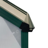 easycomfort serra da giardino in policarbonato metallo e alluminio anti uv e antivento 244x500x216cm verde