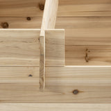 easycomfort fioriera in legno di abete a 3 livelli cassetta per orto rialzato da esterno 120x100x54cm