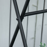 easycomfort portapiante in metallo pieghevole con 3 vasi e ripiano inferiore per casa e giardino 47x37x78.5cm nero