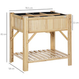 easycomfort easycomfort letto per orto rialzato con 6 scomparti in legno di abete 78 5x58x81cm