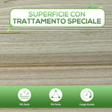 easycomfort fioriera rialzata in legno con gambe e ripiano inferiore per giardino e balcone 91x51x76cm 33183