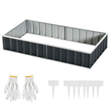 easycomfort letto per orto rialzato in acciaio forma regolabile e fondo aperto 174x90x30cm