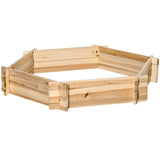 easycomfort letto per orto senza base e con struttura a incastro in legno 100x92x16cm 33196