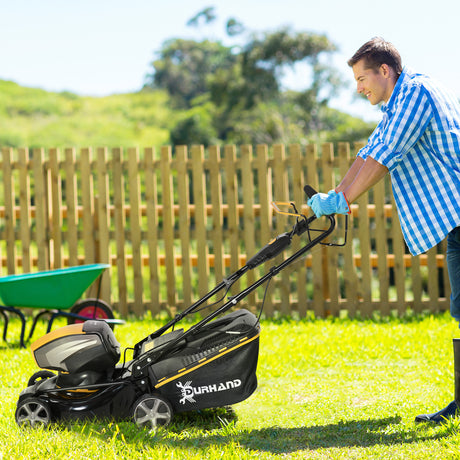 easycomfort easycomfort tagliaerba a batteria 40v motore 800w lama da 42cm con 6 altezze di taglio 25 75mm e sacco di raccolta 45l