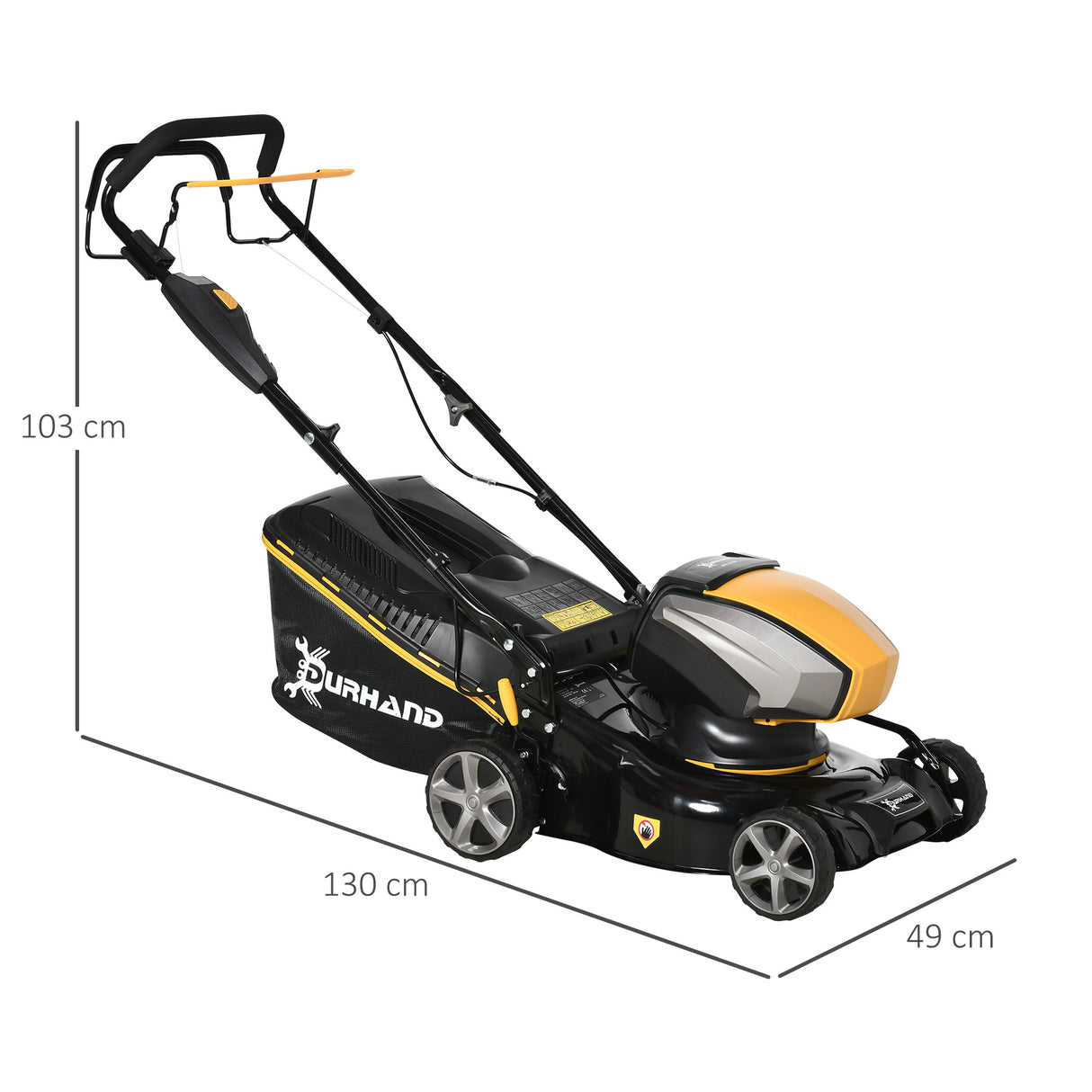 easycomfort easycomfort tagliaerba a batteria 40v motore 800w lama da 42cm con 6 altezze di taglio 25 75mm e sacco di raccolta 45l