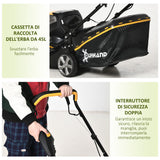 easycomfort easycomfort tagliaerba a batteria 40v motore 800w lama da 42cm con 6 altezze di taglio 25 75mm e sacco di raccolta 45l