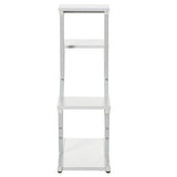 easycomfort scaletta portavasi a 4 livelli per interni ed esterni in mdf e acciaio 50.5x24x81 cm bianco