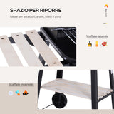 easycomfort easycomfort griglia a carbone barbecue picnic altezza regolabile nero 87x 45 x 83 cm