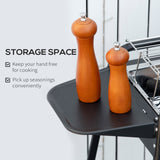 easycomfort easycomfort barbecue a carbonella con griglia e piastra in acciaio con ripiani laterali 113x59x83 5cm nero