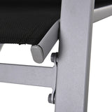 easycomfort sedia a dondolo da giardino impermeabile e antiruggine nera