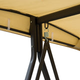 easycomfort dondolo da giardino 3 posti con tetto inclinabile e cuscini imbottiti