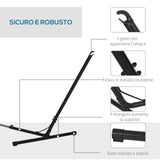 easycomfort easycomfort supporto struttura portante per amaca regolabile max. 150 kg nero 308 380x108x120cm