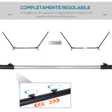 easycomfort easycomfort supporto struttura portante per amaca regolabile max. 150 kg nero 308 380x108x120cm