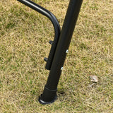 easycomfort easycomfort dondolo da giardino terrazza 3 posti con tettuccio regolabile in metallo e texteline 172x110x155cm marrone