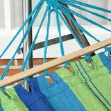 easycomfort easycomfort supporto con amaca autoportante pieghevole in cotone e acciaio 270x100x94cm