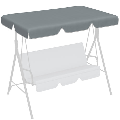 easycomfort tettuccio di ricambio per dondolo in poliestere con protezione uv50+ 192x144cm grigio scuro