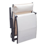 easycomfort easycomfort sdraio prendisole relax reclinabile pieghevole con cuscino beige