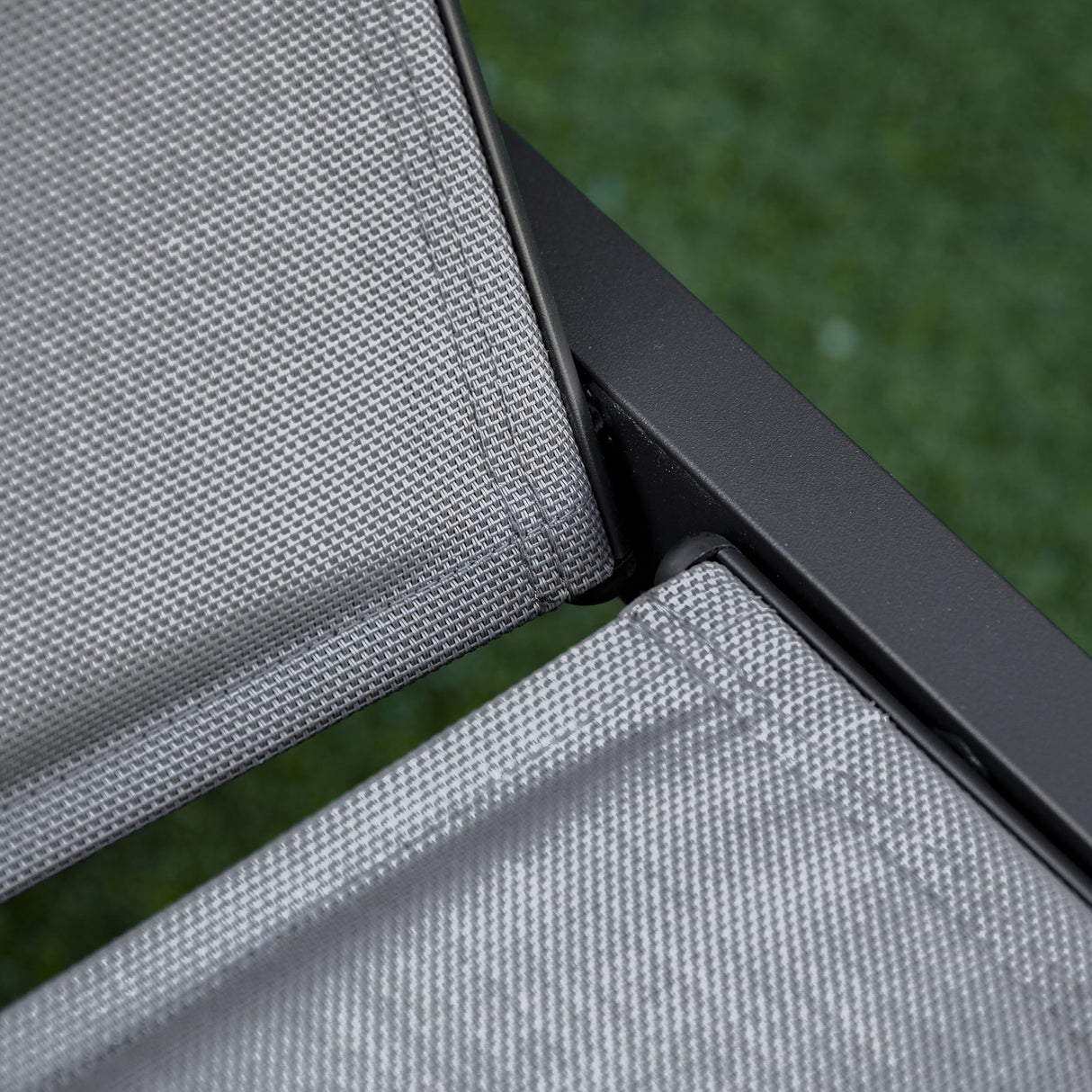 easycomfort easycomfort sdraio da giardino reclinabile su 5 livelli rivestimento imbottito alluminio e textilene grigio