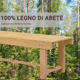 easycomfort easycomfort panchina da esterni impermeabile 2 posti in legno di abete 110x38x35cm