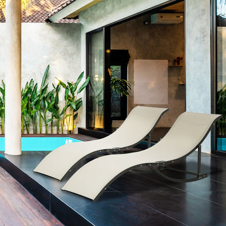 easycomfort set 2 sdraio da giardino pieghevoli lettino prendisole in alluminio e textilene 61x165x63cm 33147