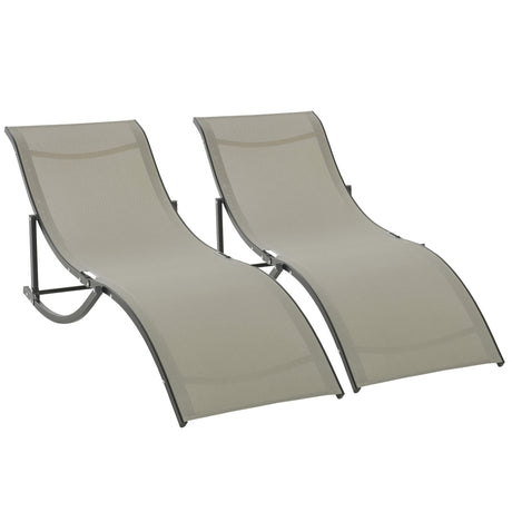 easycomfort set 2 sdraio da giardino pieghevoli lettino prendisole in alluminio e textilene 61x165x63cm 33147