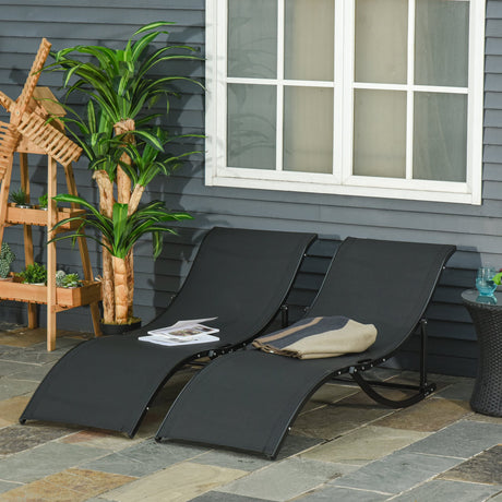 easycomfort set 2 sdraio da giardino pieghevoli lettino prendisole in alluminio e textilene 61x165x63cm 33163