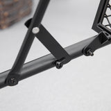 easycomfort tavolo da ringhiera pieghevole e regolabile in metallo 60x60x57 72cm nero