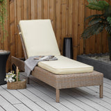 easycomfort cuscino per lettino prendisole con rivestimento poliestere sfoderabile 188x53x8cm bianco crema
