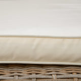 easycomfort cuscino per lettino prendisole con rivestimento poliestere sfoderabile 188x53x8cm bianco crema