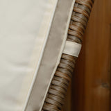 easycomfort cuscino per lettino prendisole con rivestimento poliestere sfoderabile 188x53x8cm bianco crema