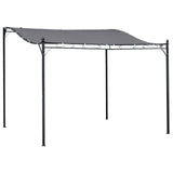 easycomfort easycomfort gazebo pergola 3x3m da esterno giardino o terrazzo con tenda grigia