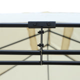 easycomfort easycomfort gazebo rettangolare con struttura in metallo robusto e teli laterali crema 4x3m
