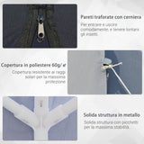 easycomfort easycomfort gazebo da giardino 3x3m con zanzariera copertura in poliestere e struttura in metallo grigio