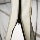 easycomfort zanzariera per gazebo tende di ricambio universale con cerniere 352x207cm nero beige