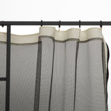 easycomfort zanzariera per gazebo tende di ricambio universale con cerniere 302x207cm nero beige