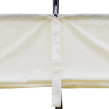 easycomfort easycomfort pergola a parete 3x3m da giardino in metallo con tettuccio scorrevole bianco crema