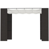 easycomfort easycomfort gazebo pergola da giardino 3x3m con tenda scorrevole struttura in metallo e rattan pe nero