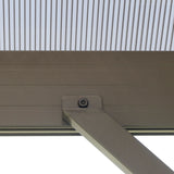 easycomfort gazebo da giardino 3x3m con tetto in policarbonato e zanzariere caffe e khaki