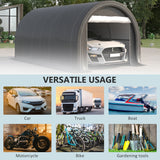 easycomfort easycomfort tendone da giardino per auto e attrezzi con ingresso a cerniera picchetti e funi 500x300x240 cm