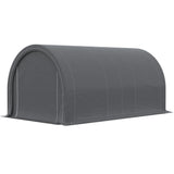 easycomfort easycomfort tendone da giardino per auto e attrezzi con ingresso a cerniera picchetti e funi 500x300x240 cm