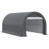 easycomfort easycomfort tendone da giardino per auto e attrezzi con ingresso a cerniera picchetti e funi 500x300x240 cm