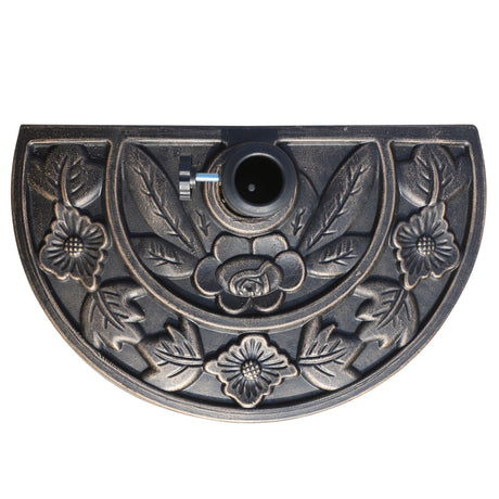 easycomfort easycomfort base per ombrellone in resina regolabile con manopola 9 kg 50x31x32cm