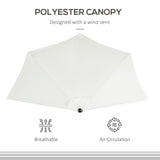 easycomfort easycomfort ombrellone semicircolare impermeabile protezione uv bianco 269 x 138 x 236cm