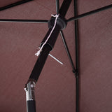 easycomfort easycomfort ombrellone parasole rettangolare con palo inclinabile in poliestere 200 125 235cm marrone