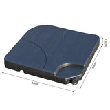 easycomfort easycomfort set 4pz base per ombrellone da giardino in plastica 50 50 7.5cm