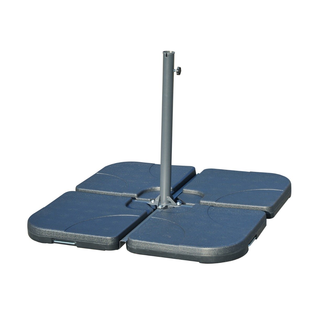 easycomfort easycomfort set 4pz base per ombrellone da giardino in plastica 50 50 7.5cm